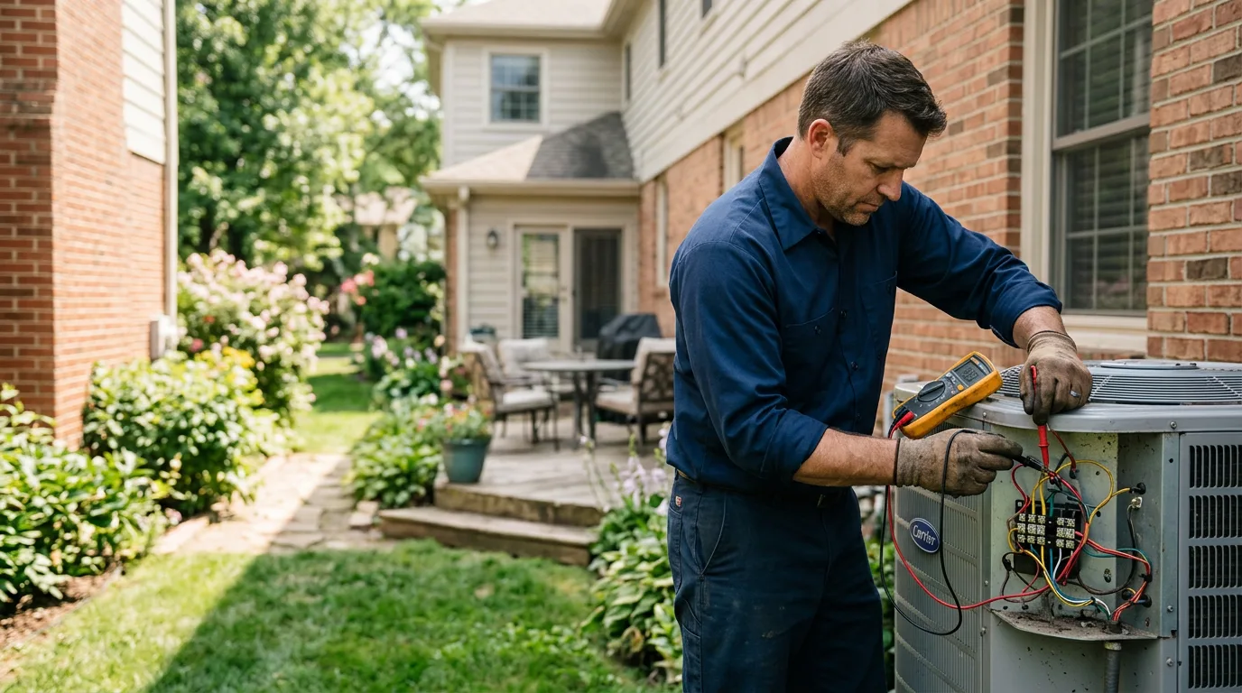 HVAC technician working near New Castle, NH
